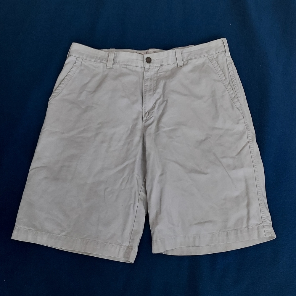 Perry Ellis America Beige Cotton Shorts waist 36 Preppy Everyday Normcore Spring